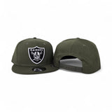 Olive Green Las Vegas Raiders Gray Visor Gray Bottom New Era 9Fifty Snapback