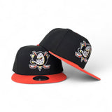 Black Anaheim Mighty Ducks Orange Visor Gray Bottom New Era 9Fifty Snapback