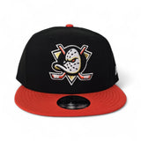 Black Anaheim Mighty Ducks Orange Visor Gray Bottom New Era 9Fifty Snapback