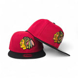 Red Chicago Blackhawks Black Visor Gray Bottom New Era 9Fifty Snapback