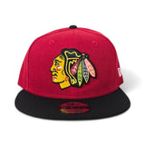 Red Chicago Blackhawks Black Visor Gray Bottom New Era 9Fifty Snapback