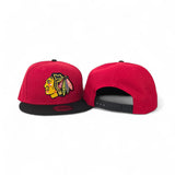 Red Chicago Blackhawks Black Visor Gray Bottom New Era 9Fifty Snapback