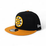 Black Boston Bruins Yellow Visor Gray Bottom New Era 9Fifty Snapback