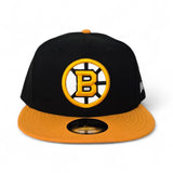 Black Boston Bruins Yellow Visor Gray Bottom New Era 9Fifty Snapback