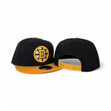 Black Boston Bruins Yellow Visor Gray Bottom New Era 9Fifty Snapback