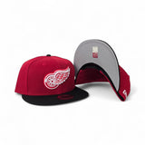 Red Detroit Red Wings Black Visor Gray Bottom New Era 9Fifty Snapback