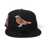 Black Baltimore Orioles Green Bottom 30th Anniversary Side Patch New Era 59Fifty Fitted