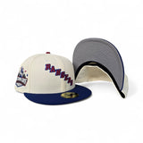 Off White New York Rangers Royal Blue Visor Gray Bottom 1994 All Star Game Madison Square Garden Side Patch New Era 59Fifty Fitted