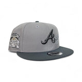Light Gray Atlanta Braves Rose Dark Gray Visor Gray Bottom 2000 All Star Game Side Patch New Era 9Fifty Snapback