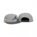 Light Gray Atlanta Braves Rose Dark Gray Visor Gray Bottom 2000 All Star Game Side Patch New Era 9Fifty Snapback