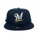 Navy Blue Milwaukee Brewers Gray Bottom 2002 All Star Game Side Patch New Era 9Fifty Snapback