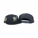 Navy Blue Milwaukee Brewers Gray Bottom 2002 All Star Game Side Patch New Era 9Fifty Snapback