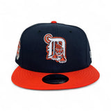 Navy Blue Detroit Tigers Orange Visor Gray Bottom 2000 Tiger Side patch New Era 9Fifty Snapback