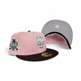 Pink Rogue New York Mets Brown Visor Gray Bottom 40th Anniversary Side Patch New Era 59Fifty Fitted