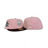 Pink Rogue New York Mets Brown Visor Gray Bottom 40th Anniversary Side Patch New Era 59Fifty Fitted