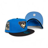 Cardinal Blue Chicago Cubs Brown Visor Icy Blue Bottom Be Alert Foul Balls Side Patch New Era 59Fifty Fitted