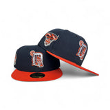 Navy Blue Detroit Tigers Orange Visor Gray Bottom 2000 All Star Game Side Patch New Era 59Fifty Fitted