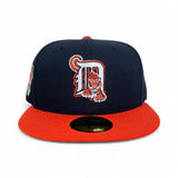 Navy Blue Detroit Tigers Mascot Logo Orange Visor Gray Bottom 2000 All Star Game Side Patch New Era 59Fifty Fitted