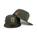 Olive Green Detroit Tigers Gray Bottom 2000 All Star Game Side Patch New Era 59Fifty Fitted