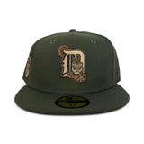 Olive Green Detroit Tigers Gray Bottom 2000 All Star Game Side Patch New Era 59Fifty Fitted