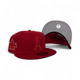 Red on Red Los Angeles Angels Gray Bottom 2010 All Star Game Side Patch New Era 59Fifty Fitted