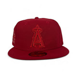 Red on Red Los Angeles Angels Gray Bottom 2010 All Star Game Side Patch New Era 59Fifty Fitted