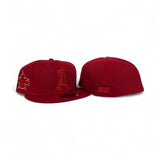 Red on Red Los Angeles Angels Gray Bottom 2010 All Star Game Side Patch New Era 59Fifty Fitted