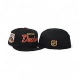 Black Anaheim Ducks Green Bottom Western Conference Side Patch New Era 59Fifty Fitted