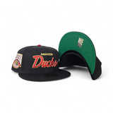 Black Anaheim Ducks Green Bottom Western Conference Side Patch New Era 59Fifty Fitted