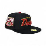 Black Anaheim Ducks Green Bottom Western Conference Side Patch New Era 59Fifty Fitted
