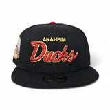 Black Anaheim Ducks Green Bottom Western Conference Side Patch New Era 59Fifty Fitted
