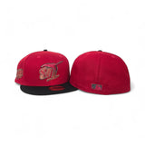 Red Tampa Bay Rays Black Visor Gray Bottom 1998 Inaugural Season Side Patch New Era 59Fifty Fitted