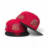 Red Tampa Bay Rays Black Visor Gray Bottom 1998 Inaugural Season Side Patch New Era 59Fifty Fitted