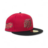 Red Tampa Bay Rays Black Visor Gray Bottom 1998 Inaugural Season Side Patch New Era 59Fifty Fitted