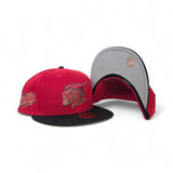 Red Tampa Bay Rays Black Visor Gray Bottom 1998 Inaugural Season Side Patch New Era 59Fifty Fitted