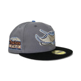 Strom Gray Tampa Bay Rays Black Visor Gray Bottom Tropicana Field Side Patch New Era 59Fifty Fitted