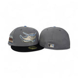 Strom Gray Tampa Bay Rays Black Visor Gray Bottom Tropicana Field Side Patch New Era 59Fifty Fitted