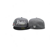 Storm Gray Script Las Vegas Raiders Storm Black Visor Green Bottom Super Bowl XI Side Patch New Era 59Fifty Fitted