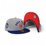 Gray New York Mets Royal Blue Visor Orange Bottom 1969 World Series Side Patch New Era 59Fifty Fitted