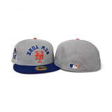 Gray New York Mets Royal Blue Visor Orange Bottom 1969 World Series Side Patch New Era 59Fifty Fitted