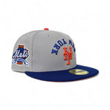 Gray New York Mets Royal Blue Visor Orange Bottom 1969 World Series Side Patch New Era 59Fifty Fitted
