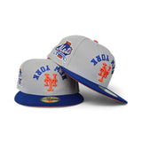 Gray New York Mets Royal Blue Visor Orange Bottom 1969 World Series Side Patch New Era 59Fifty Fitted