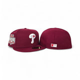 Burgundy Philadelphia Phillies Gray Bottom 1996 All Star Game Side Patch New Era 59Fifty Fitted