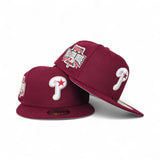 Burgundy Philadelphia Phillies Gray Bottom 1996 All Star Game Side Patch New Era 59Fifty Fitted
