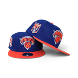 Royal Blue New York Knicks Orange Visor Gray Bottom 1946 Side Patch New Era 9Fifty Snapback