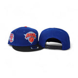 Royal Blue New York Knicks Black Visor Gray Bottom Established 1946 Side Patch New Era 9Fifty Snapback