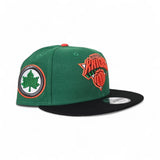 Kelly Green New York Knicks Black Visor Gray Bottom NYC Parks Side Patch New Era 9Fifty Snapback