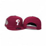 Burgundy Philadelphia Phillies Gray Blue Bottom Citizens Bank Park EST. 2004 Side Patch New Era 9Fifty Snapback