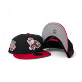 Black Cincinnati Reds Red Visor Gray Bottom 150th Anniversary Side Patch 9Fifty Snapback