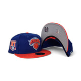 Royal Blue New York Knicks Orange Visor Gray Bottom 1946 Side Patch New Era 9Fifty Snapback